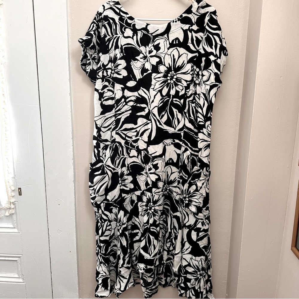 Free People Slouchy Fit Floral Midi Dress Small